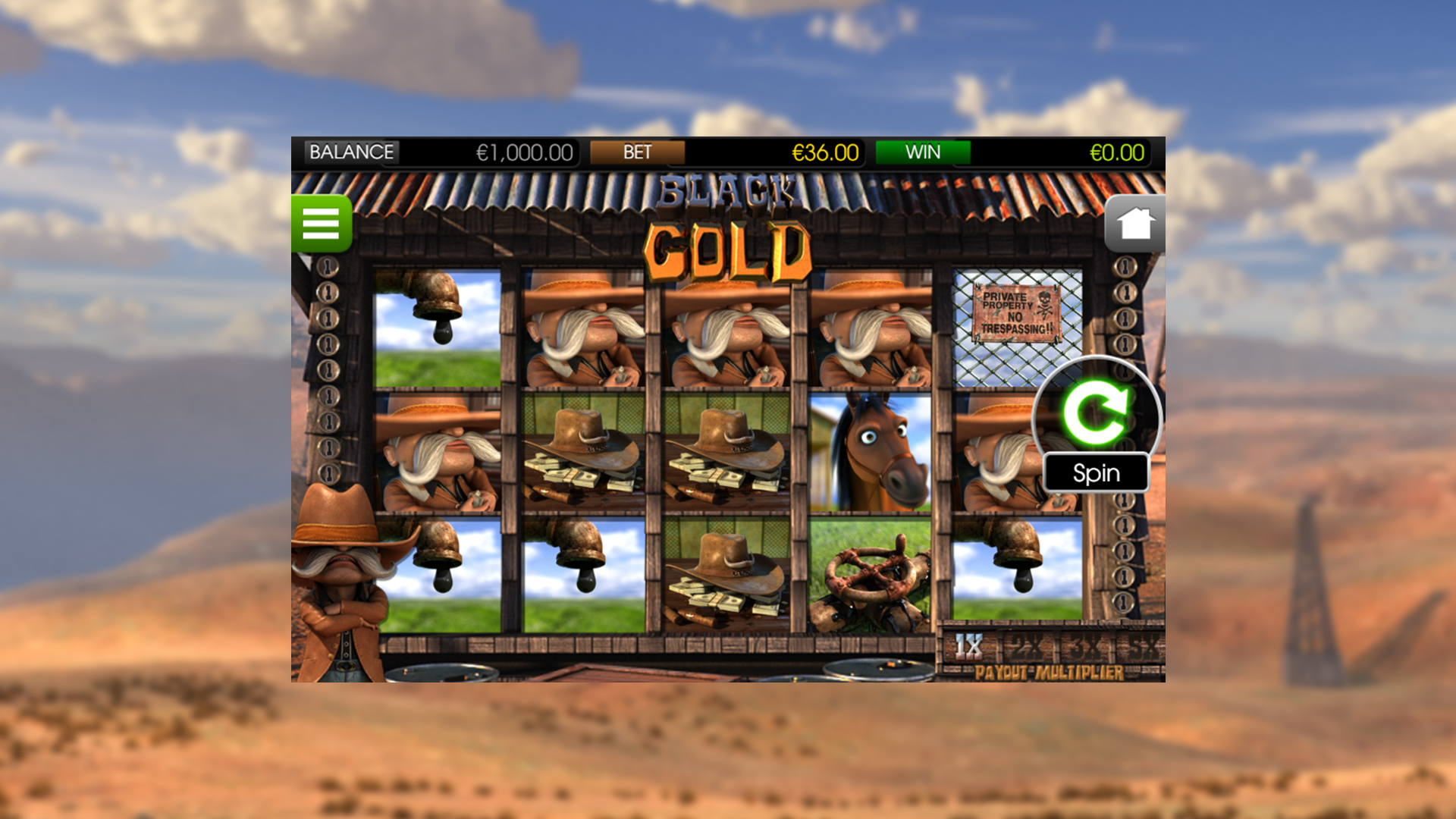 BetSoft Black Gold Screenshot