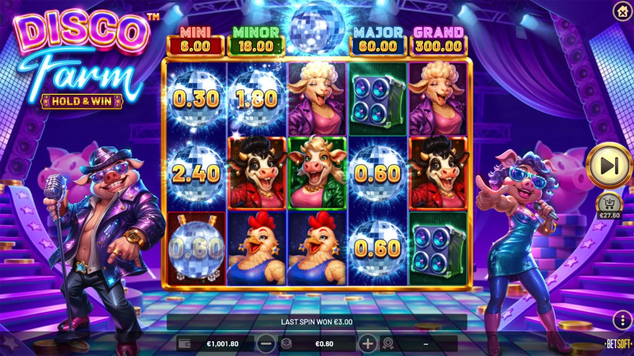 BetSoft Disco Farm Screenshot