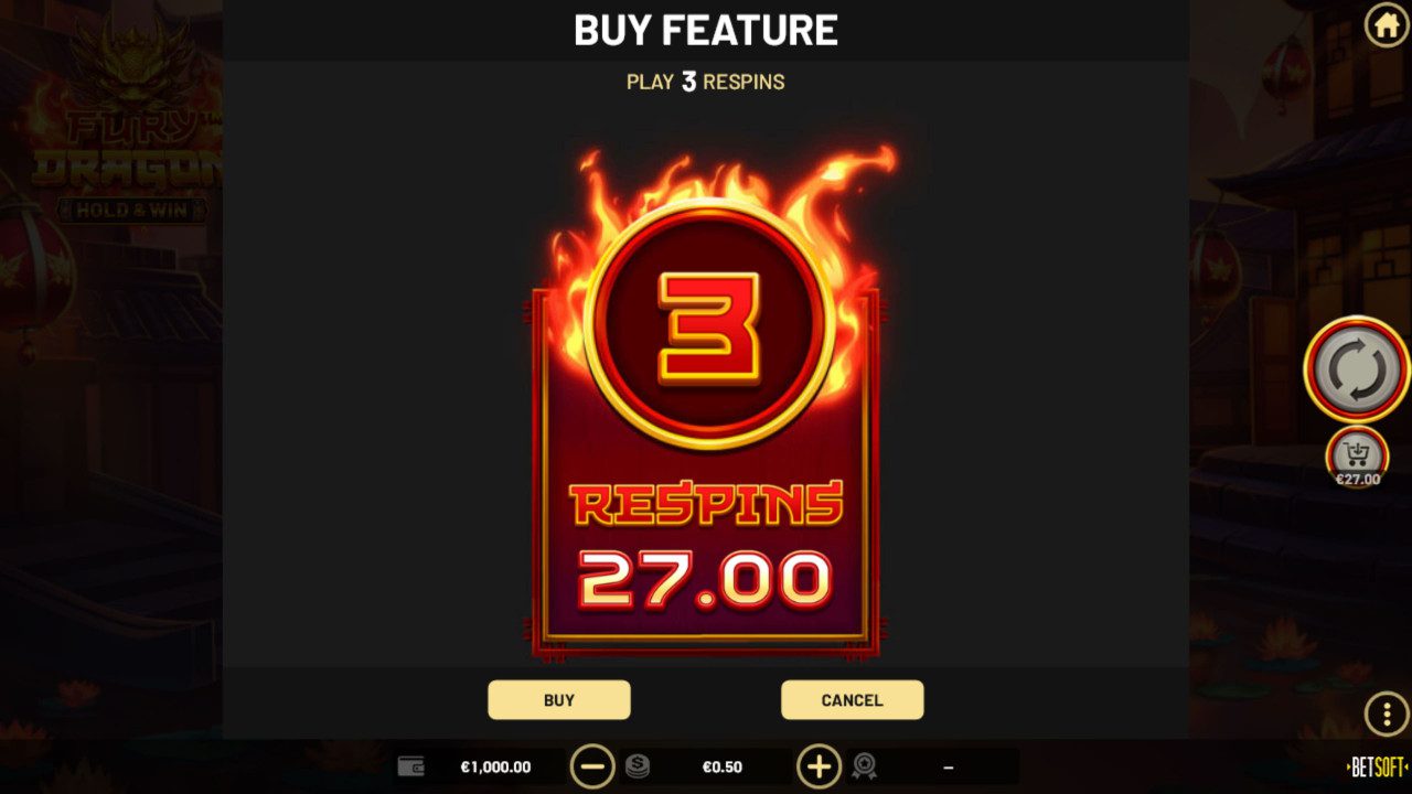 BetSoft Fury Dragon Screenshot