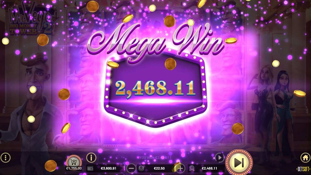 BetSoft Mr Vegas 2 Big Money Tower Screenshot