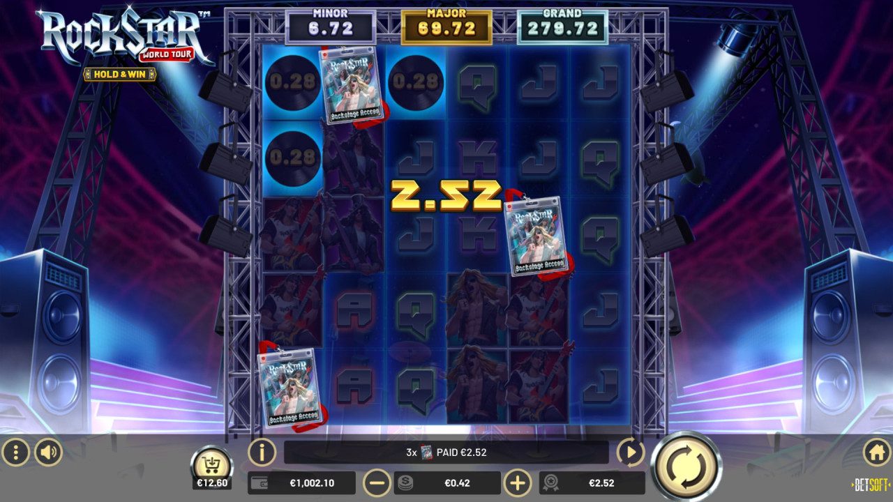 BetSoft Rockstar World Tour Screenshot