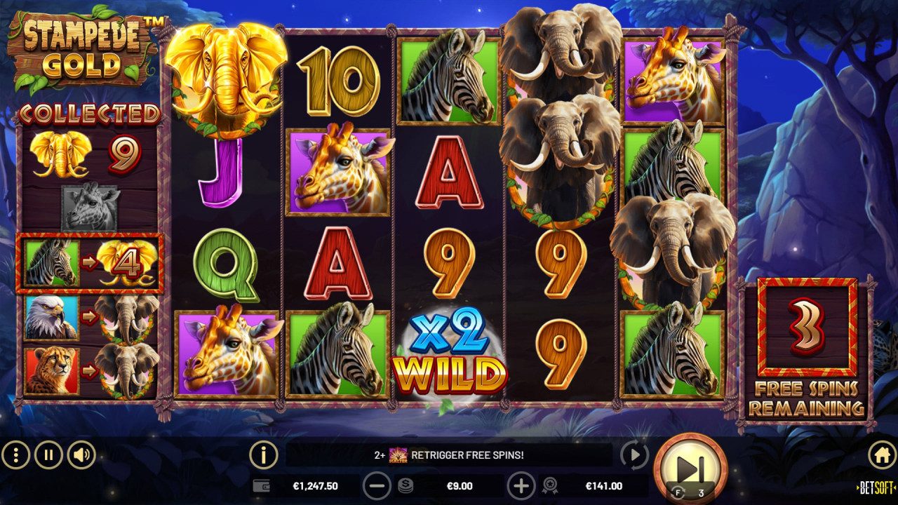 BetSoft Stampede Gold Screenshot