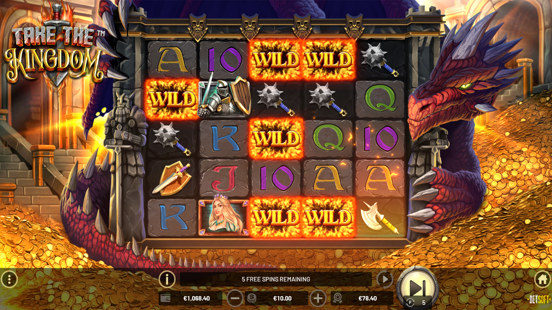 BetSoft Take The Kingdom Screenshot