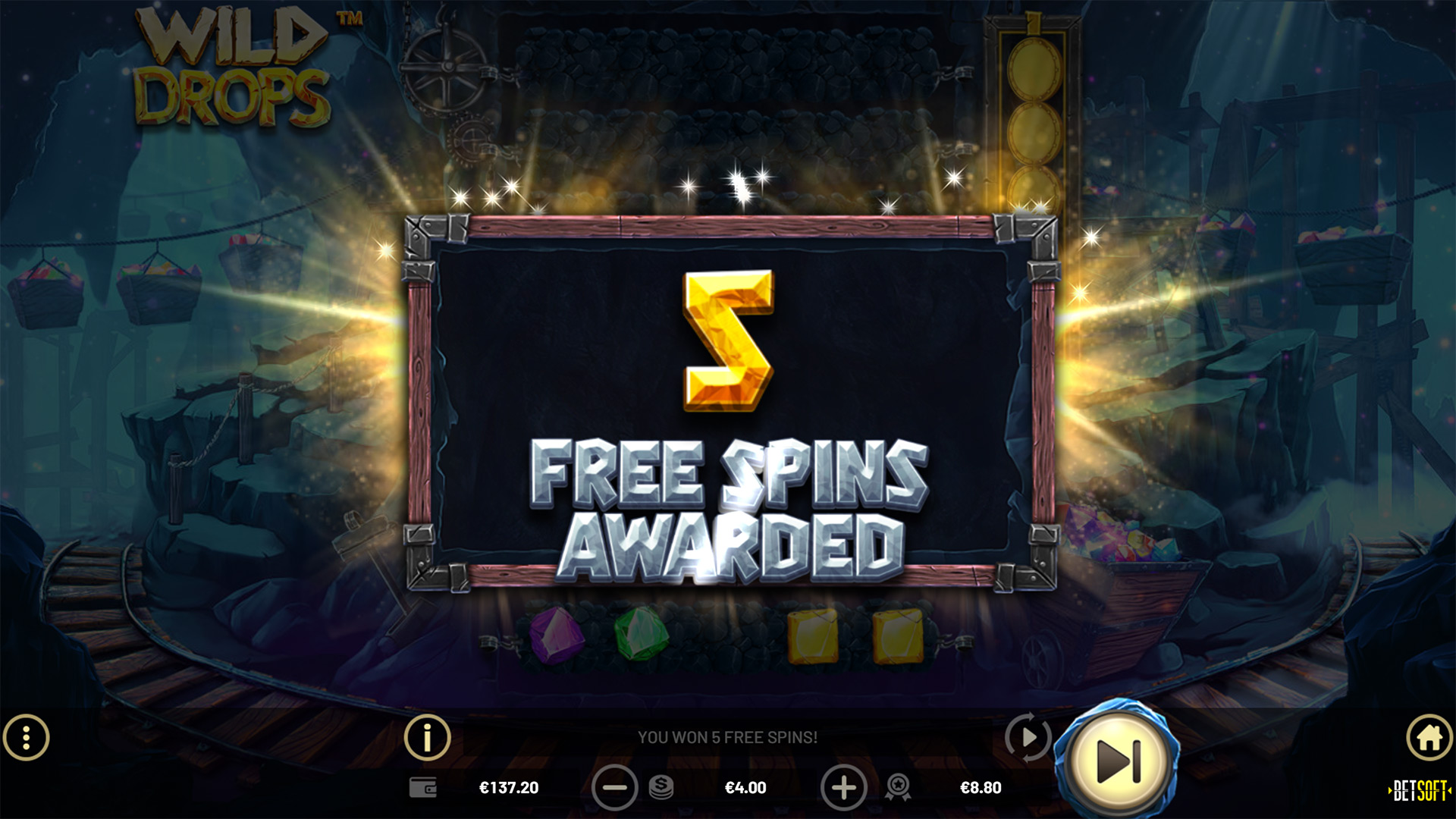 BetSoft Wild Drops Screenshot